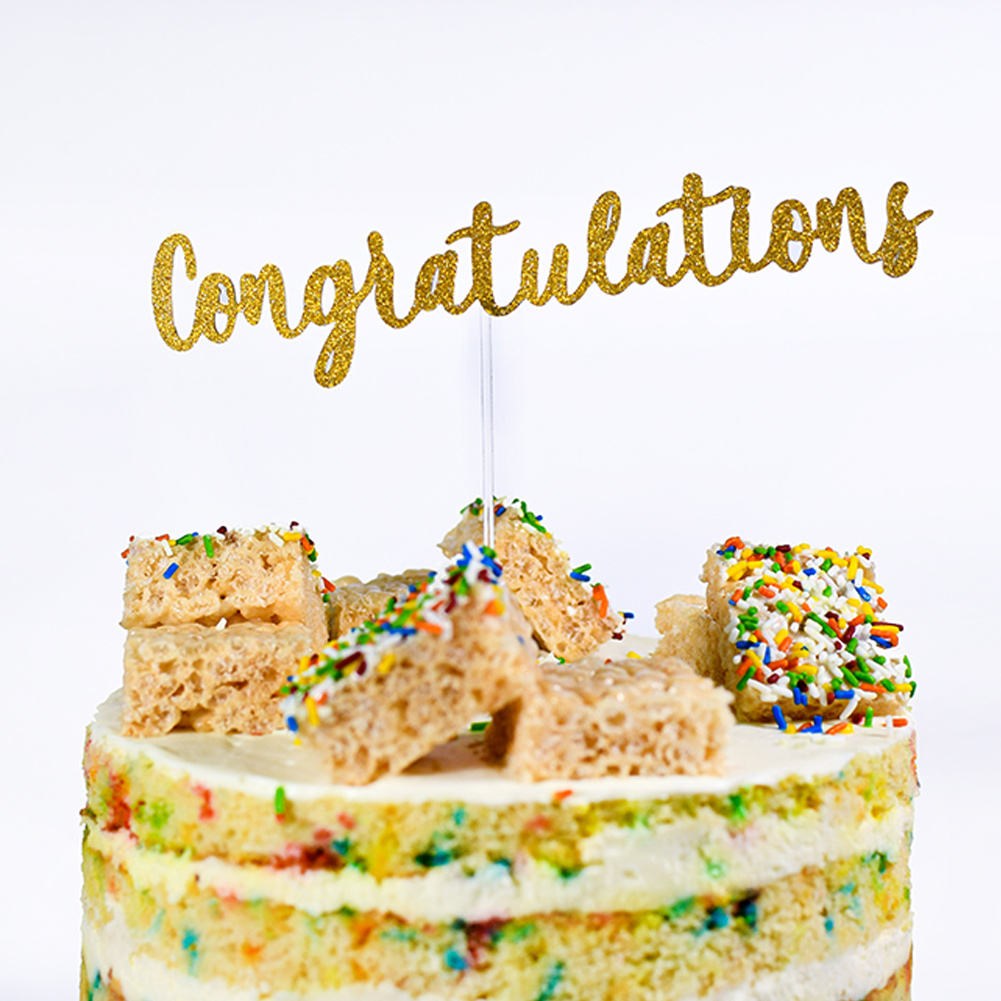 Congrats Cake Topper Gold – The Cake People